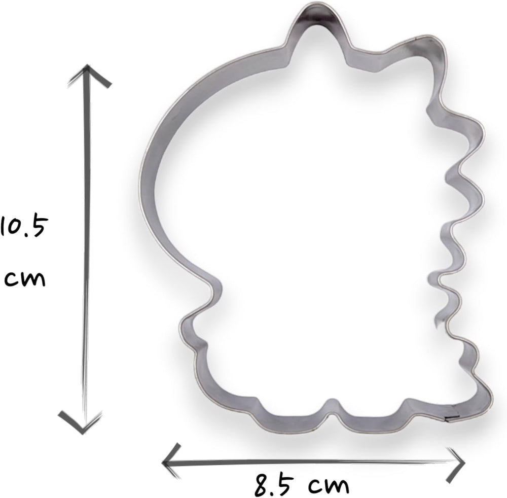 Cute Kid Dinosaur Cookie Cutter 4” Large Kid Dino Cookie Cutter Mold - 18/0 Stainless Steel
