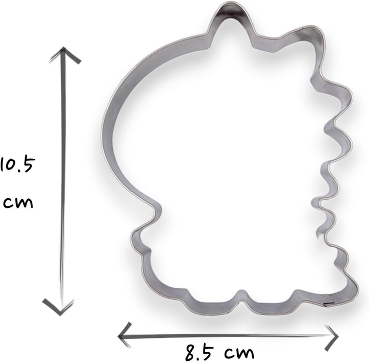 Cute Kid Dinosaur Cookie Cutter 4” Large Kid Dino Cookie Cutter Mold - 18/0 Stainless Steel