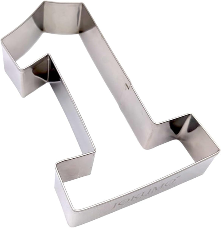 1 Number One Shape Cookie Cutter 4” Birthday Letter Cookie Cutter Mold- 18/0 Stainless Steel