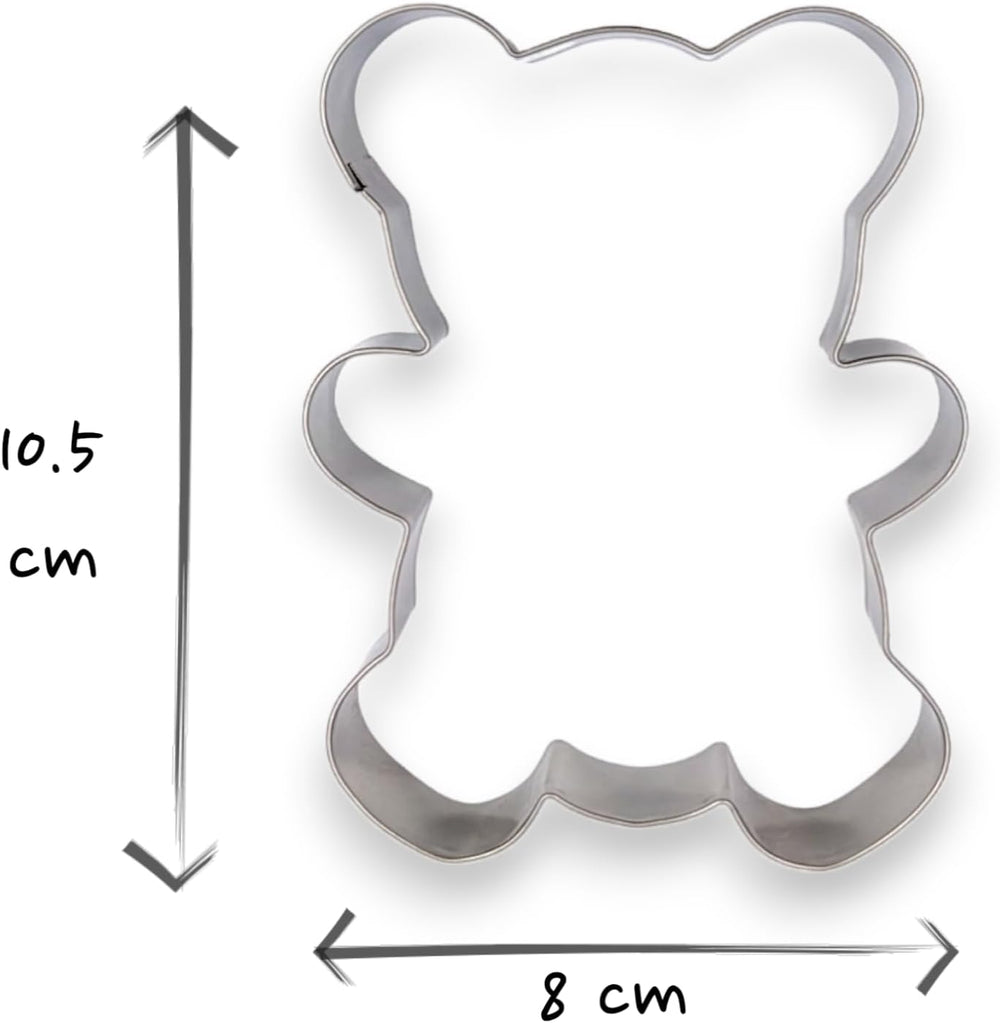 Teddy Bear Cookie Cutter 4” Large Shape Cookie Cutter Mold - 18/0 Stainless Steel