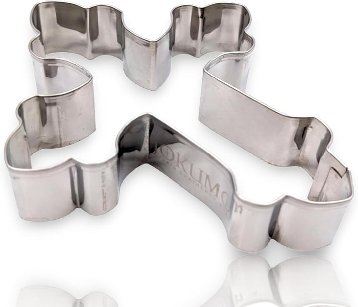 Fancy Cross Cookie Cutter 4” Large Holy Cross Shape Cookie Cutter Mold - 18/0 Stainless Steel