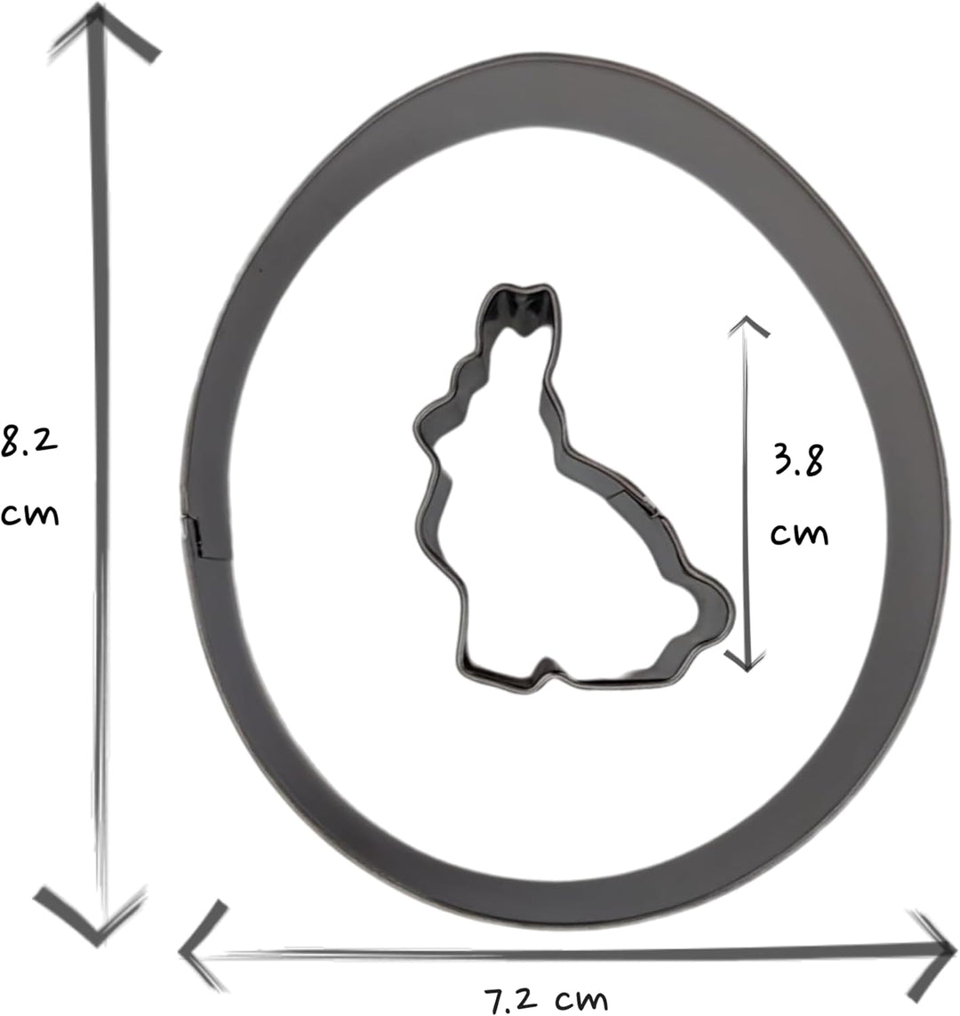 Easter Linzer Cookie Cutter Set 4 PC – Sheep, Butterfly and Rabbit - 18/0 Stainless Steel
