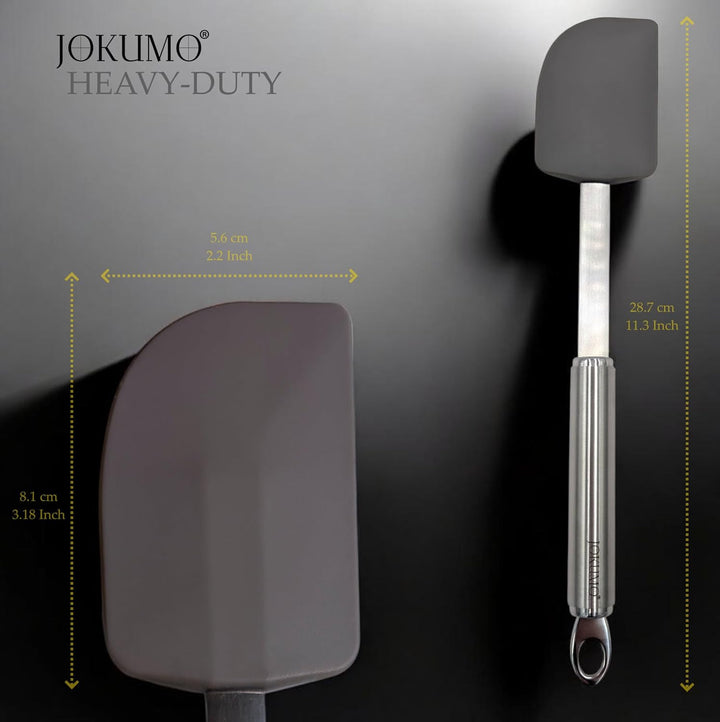 Pro Heavy Duty Silicone Spatula - Premium 18/10 Stainless Core, Ergonomic Tube Handle, 428°F Heat-Resistant - Ultra-Durable for Thick Mixes &amp; Nonstick Pans - BPA-Free, Dishwasher Safe