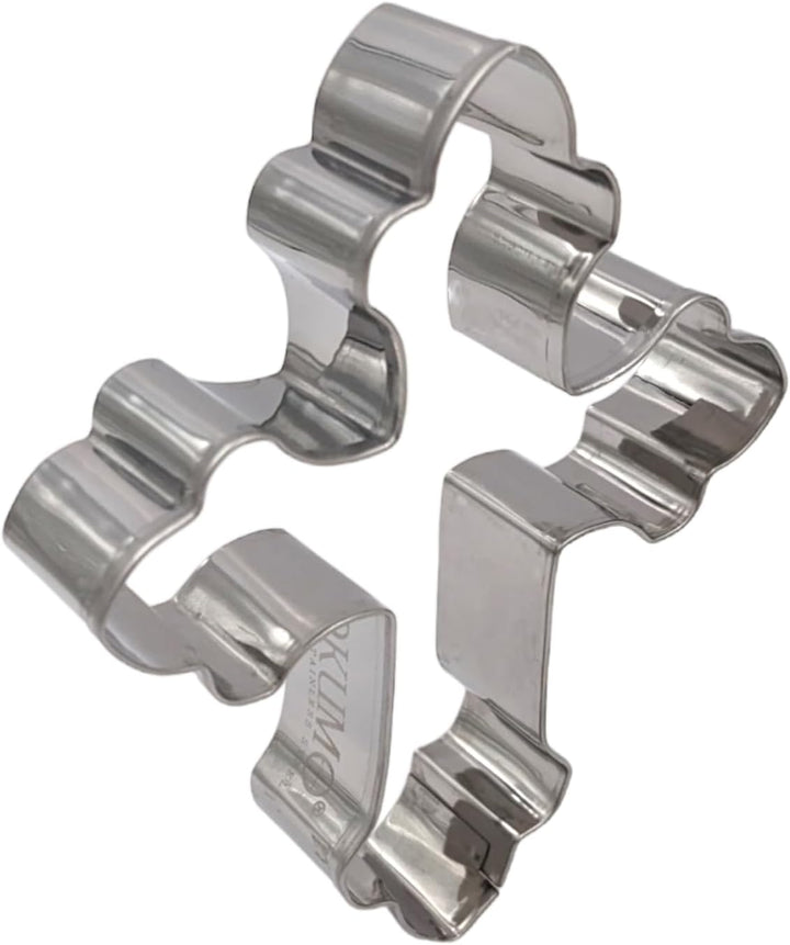 Fancy Cross Cookie Cutter 4” Large Holy Cross Shape Cookie Cutter Mold - 18/0 Stainless Steel
