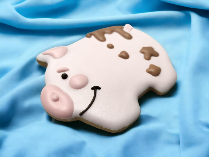 Cute Pig Cookie Cutter 4” Large Animal Shape Cookie Cutter Mold - 18/0 Stainless Steel