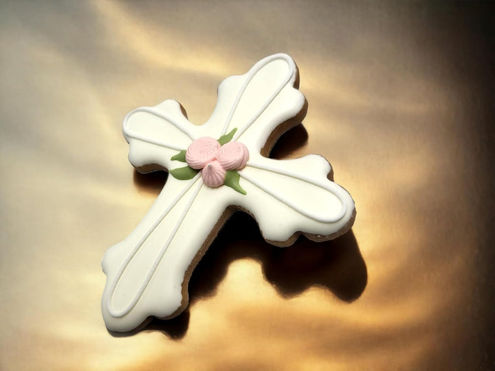Fancy Cross Cookie Cutter 4” Large Holy Cross Shape Cookie Cutter Mold - 18/0 Stainless Steel