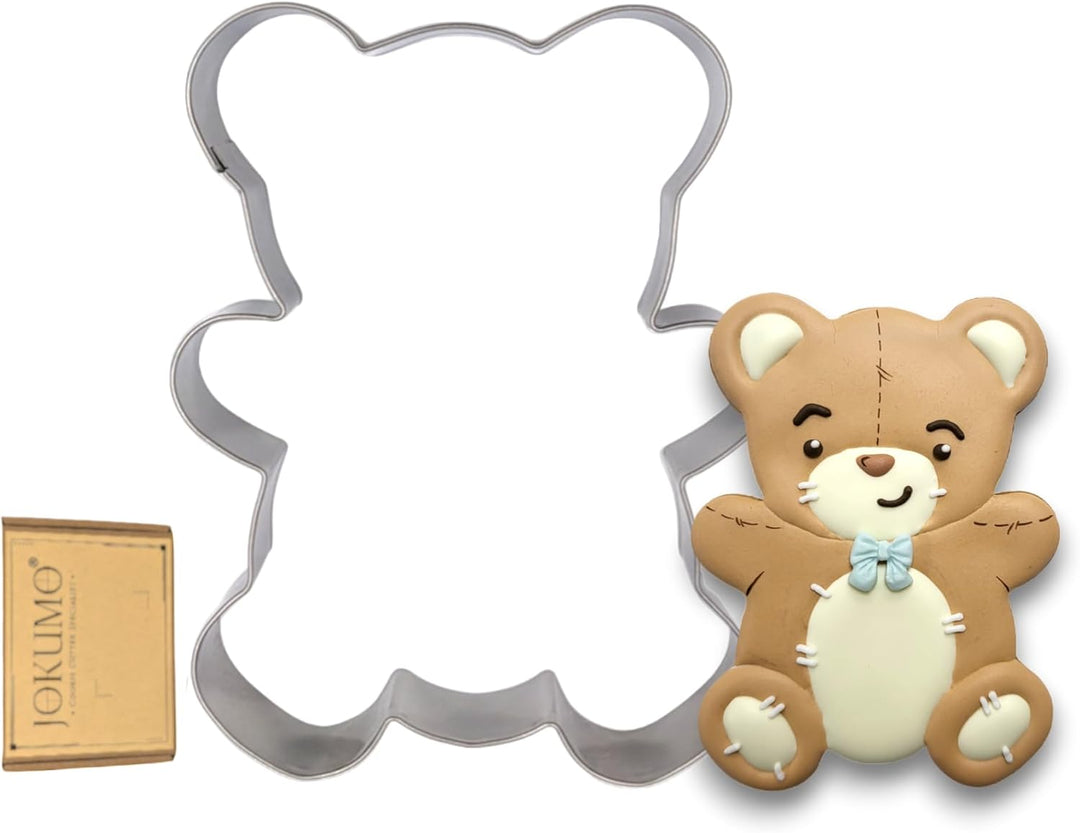 Teddy Bear Cookie Cutter 4” Large Shape Cookie Cutter Mold - 18/0 Stainless Steel