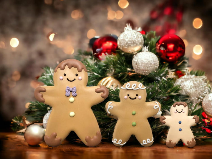 Gingerbread Men Set of 3 Cookie Cutter Set 4” Large Shape Cookie Cutter Mold - 18/0 Stainless Steel