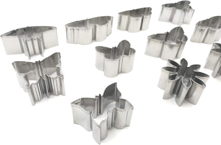 11 Piece Butterfly icing/fondant cutter set –Tin Storage Box for Fondant, cake and muffin decoration.
