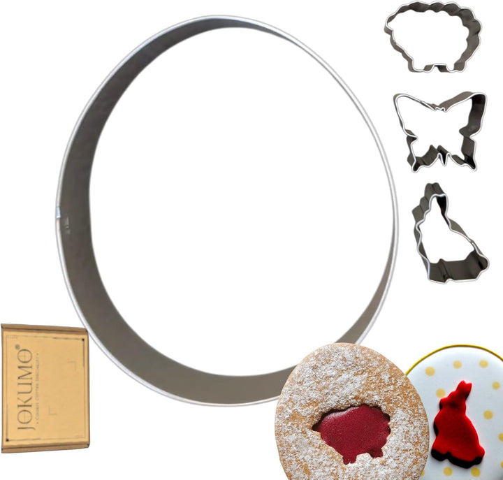 Easter Linzer Cookie Cutter Set 4 PC – Sheep, Butterfly and Rabbit - 18/0 Stainless Steel