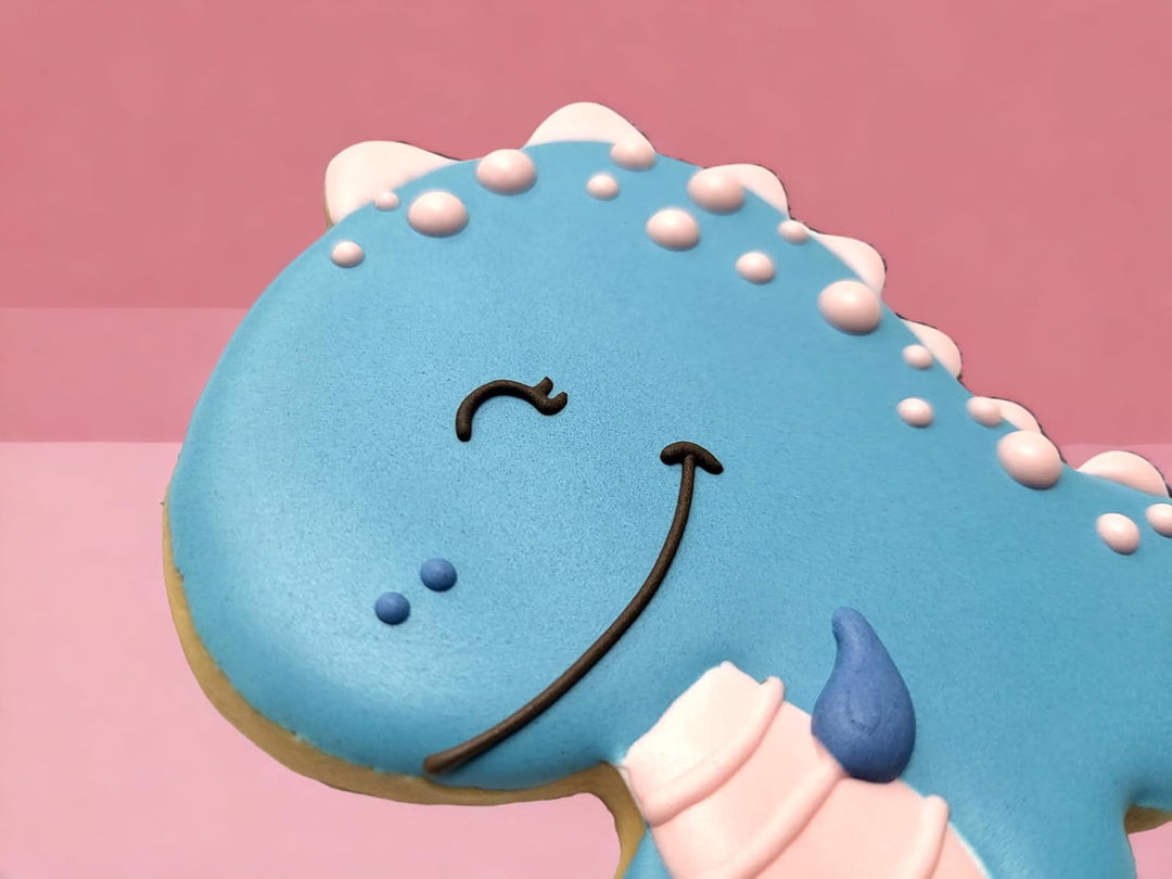 Cute Kid Dinosaur Cookie Cutter 4” Large Kid Dino Cookie Cutter Mold - 18/0 Stainless Steel
