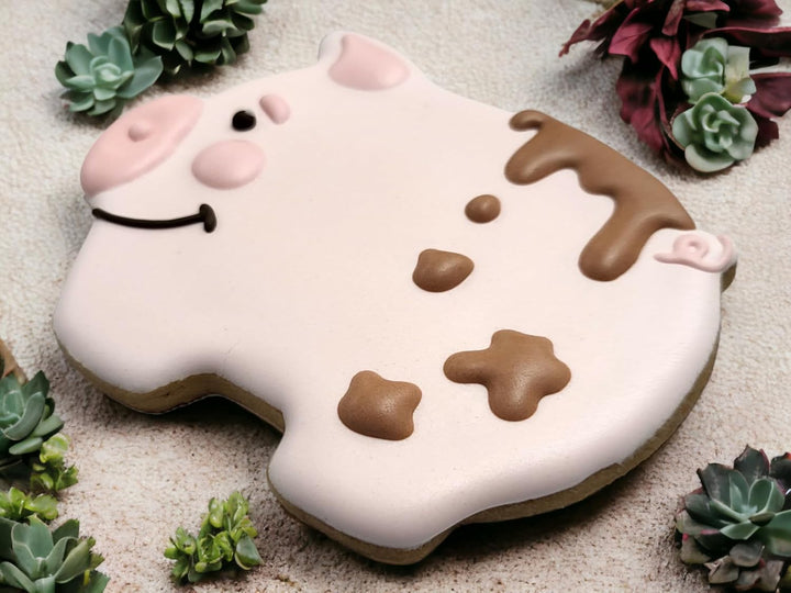 Cute Pig Cookie Cutter 4” Large Animal Shape Cookie Cutter Mold - 18/0 Stainless Steel