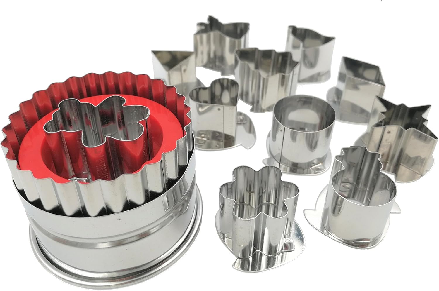 cookie  ルタンセット 11-Piece Linzer Cookie Cutter Set with Storage Tin – JOKUMO