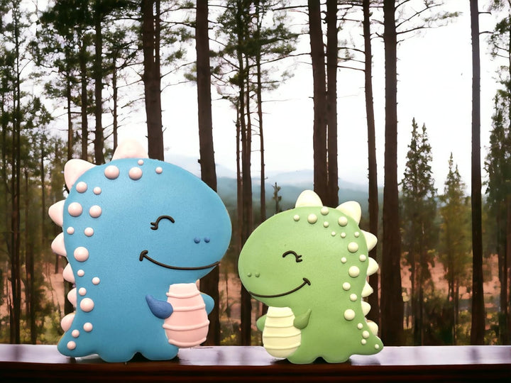 Cute Kid Dinosaur Cookie Cutter 4” Large Kid Dino Cookie Cutter Mold - 18/0 Stainless Steel