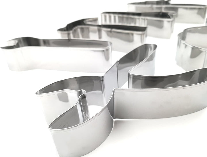 Tools Cookie Cutters Set – 7 PC High Grade 430 Stainless Steel –Wrench, Hammer, Saw, Chainsaw, Pliers, Safety Helmet and Drill
