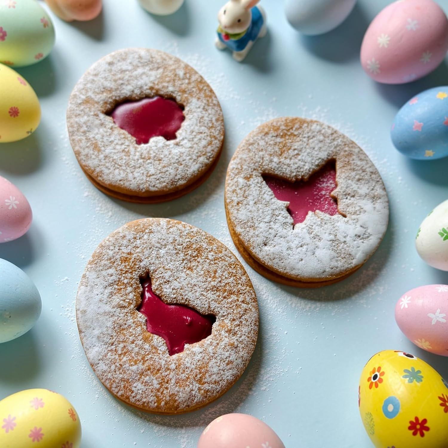 4-piece Easter Linzer cookie cutter set