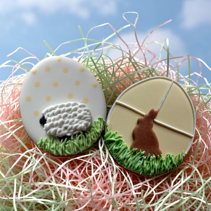 Easter Linzer Cookie Cutter Set 4 PC – Sheep, Butterfly and Rabbit - 18/0 Stainless Steel