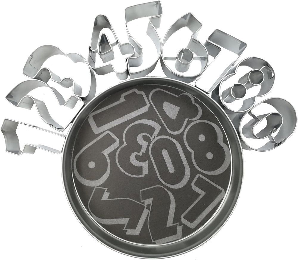 Small Number 0-8 Cutters Set - 430 Stainless Steel- Great For Icing and Fondant