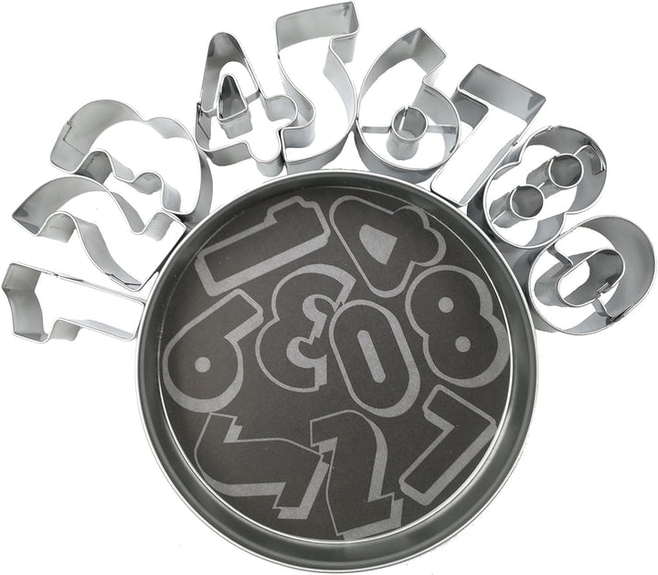 Small Number 0-8 Cutters Set - 430 Stainless Steel- Great For Icing and Fondant