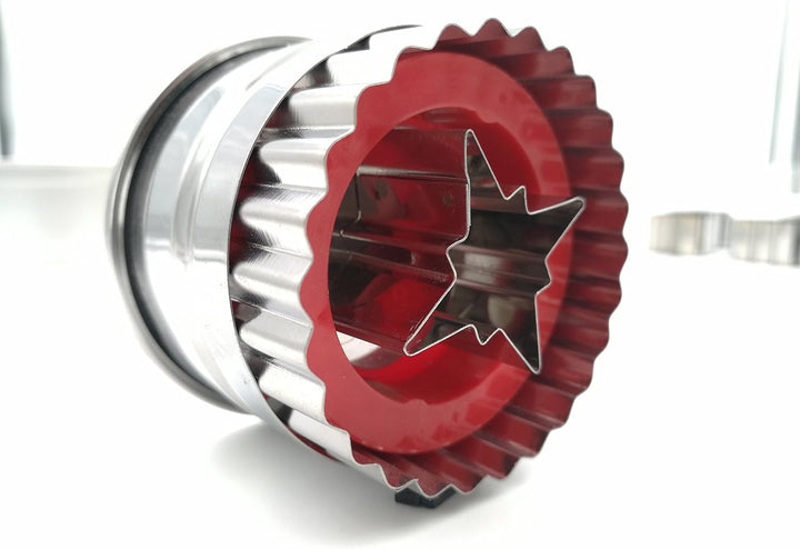 11 Piece Round Linzer Cookie Cutter Set – High Grade 430 Stainless Steel - with Storage Tin