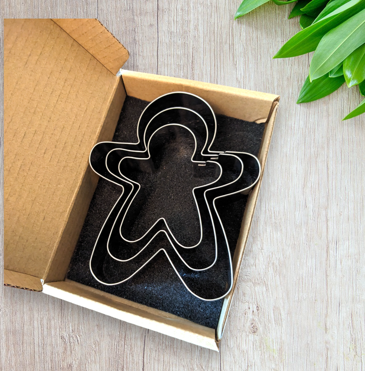 Gingerbread Man Cookie Cutters – 3-Piece Set (4" Large)