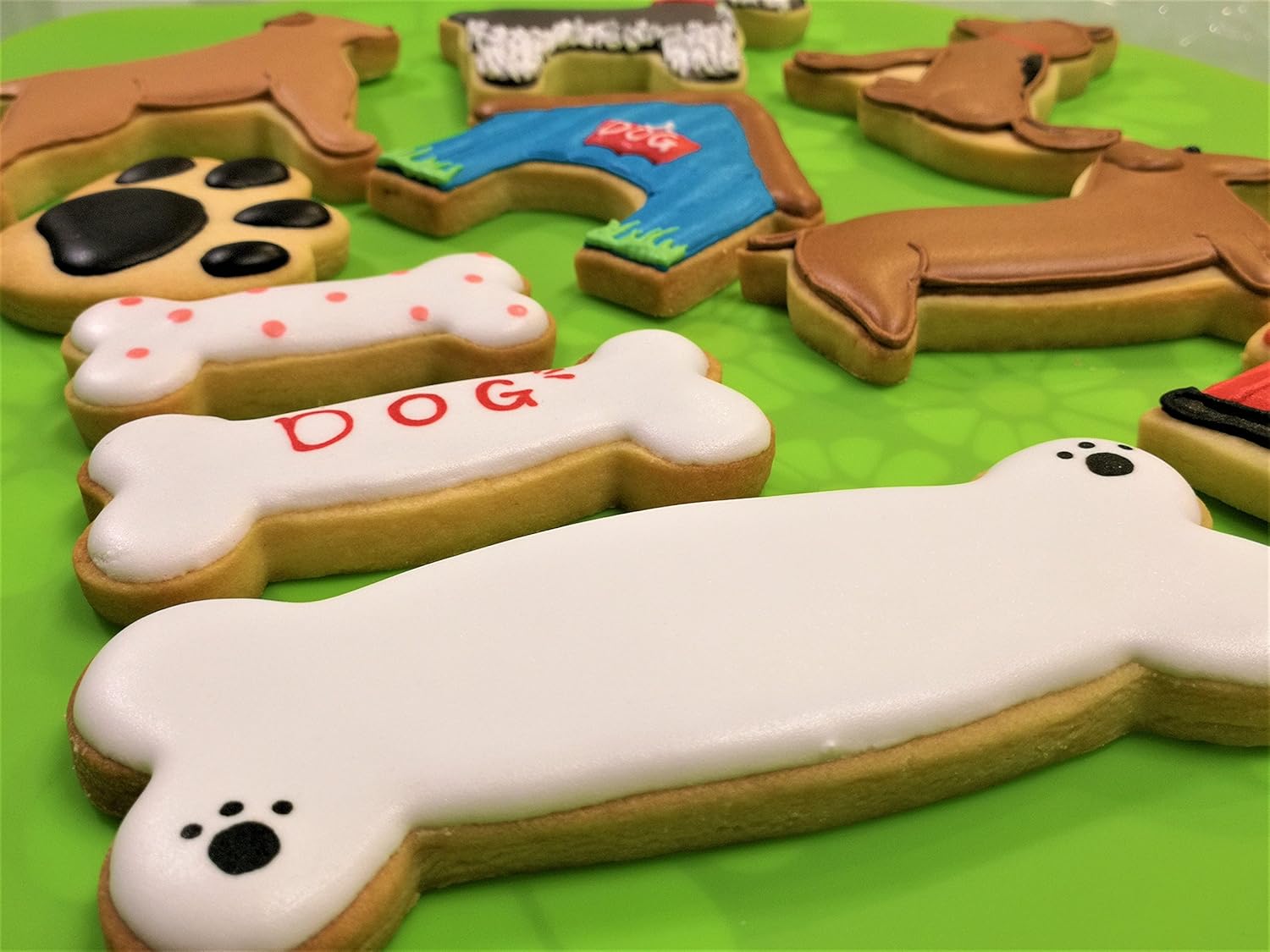 Dog Lover Complete Cookie Cutters Set – 10 PC High Grade 430 Stainless Steel –Golden Retriever, Miniature Schnauzer, Dachshund, Dog sit position, Dog Paw, Dog House, Fire Hydrant and 3 Dog Bone