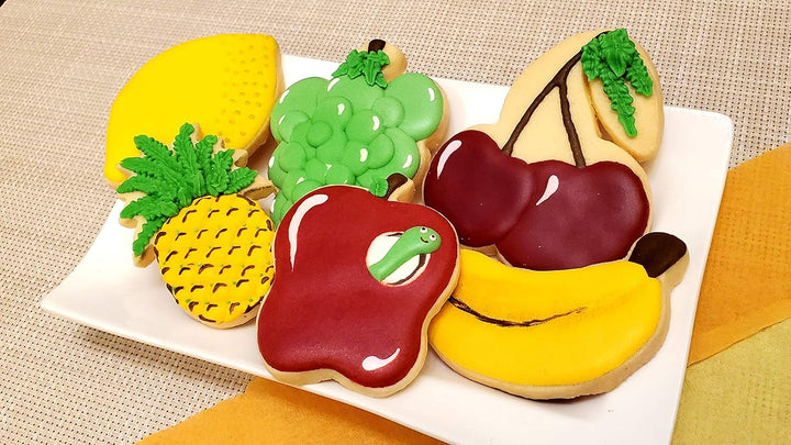 Fruit Cookie Cutters Set – 6PC High Grade 430 Stainless Steel –Apple, Banana, Cherry, Lemon, Grape, Pineapple