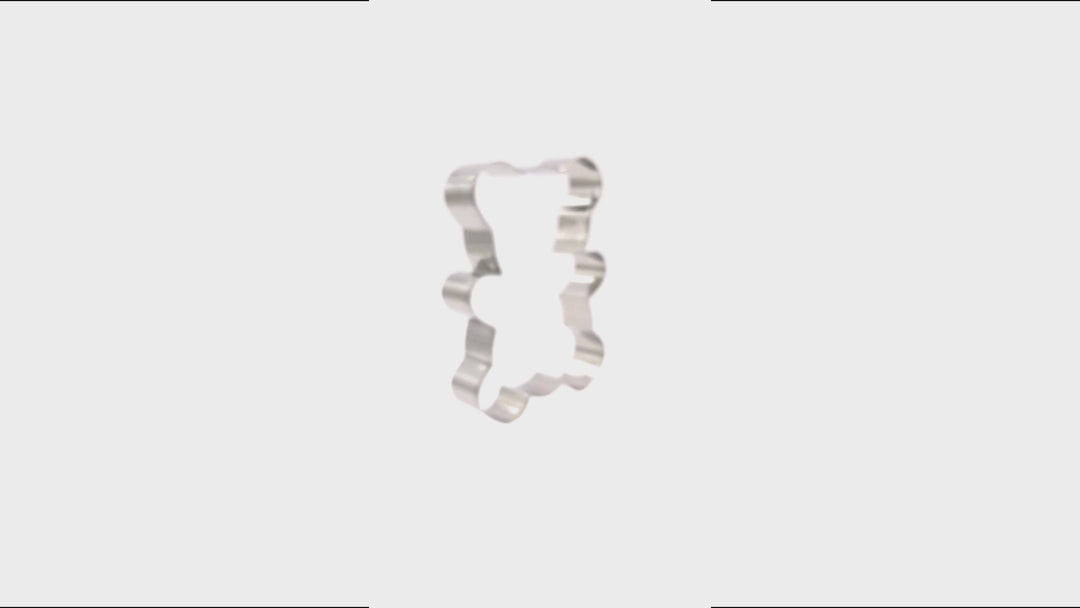 Teddy Bear Cookie Cutter – 4" Large (Stainless Steel)