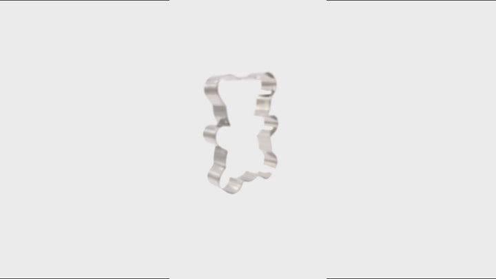 Teddy Bear Cookie Cutter – 4" Large (Stainless Steel)